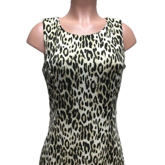 Chicos Leopard Print Sleeveless Sheath Dress - Picture 2 of 7